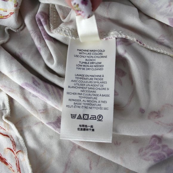 Free People Make It Easy Top in Whats Your Shade XS floral print long sleeve New - Picture 8 of 10